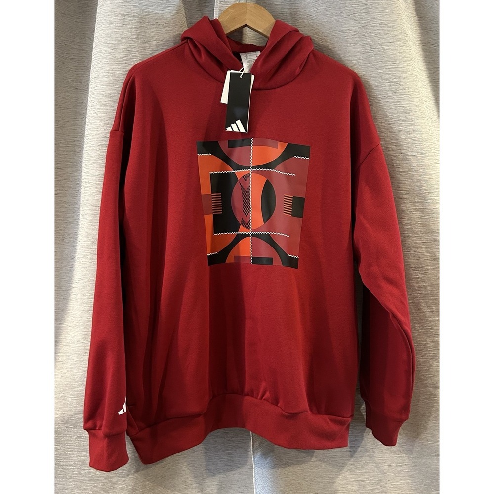 Adidas Indiana University Graphic Fleece Pullover Hoodie Size Large NWT